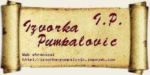 Izvorka Pumpalović vizit kartica